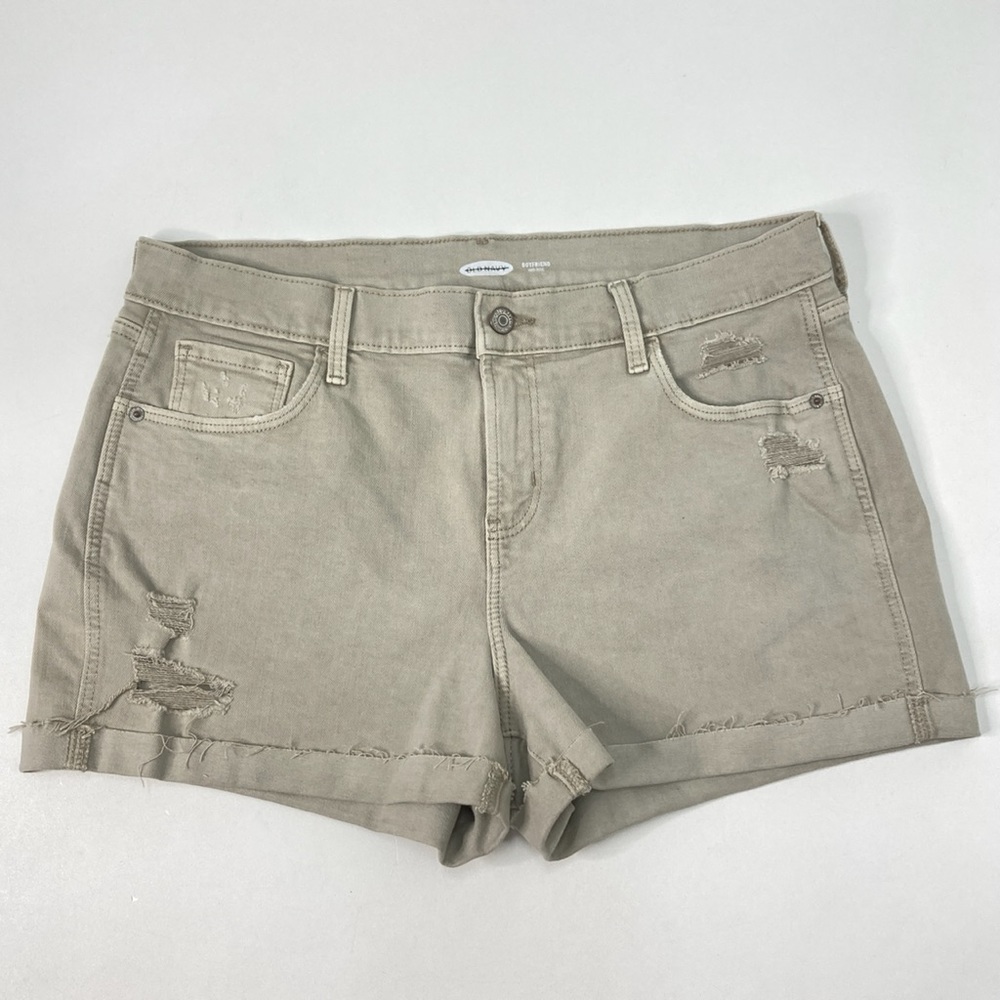 Old Navy Boyfriend Mid Rise Distressed Jean Shorts